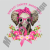 Breast Cancer Awareness Elephant Flowers Pink Ribbon Gift T-Shirt.